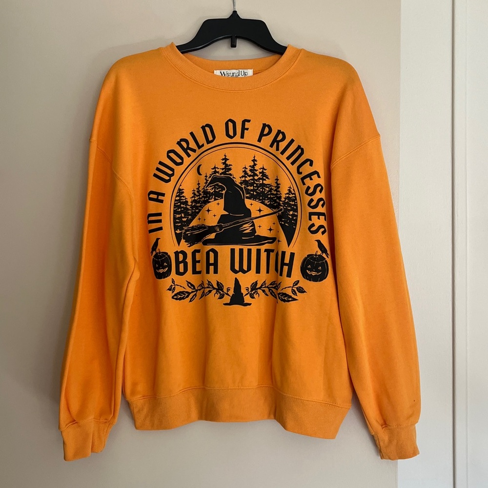 Halloween Orange Graphic Sweatshirt. Med. Nvr worn.